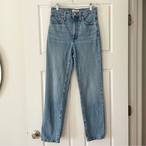 Madewell The Perfect Vintage Straight Leg Denim Jeans Light Wash, Size 25